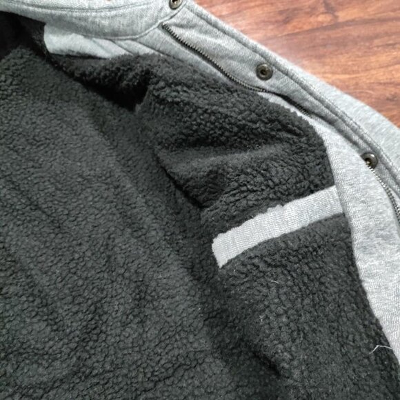 Levi Strauss & Co. Gray Sherpa Lined Zipper Snap Front Soft Shacket Men's XXL - Picture 7 of 14